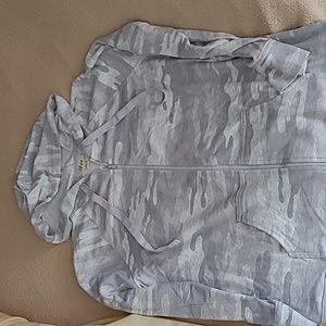 Womens camo zip front hoodie